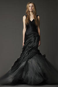 современное свадебное платье черное Vera Wang